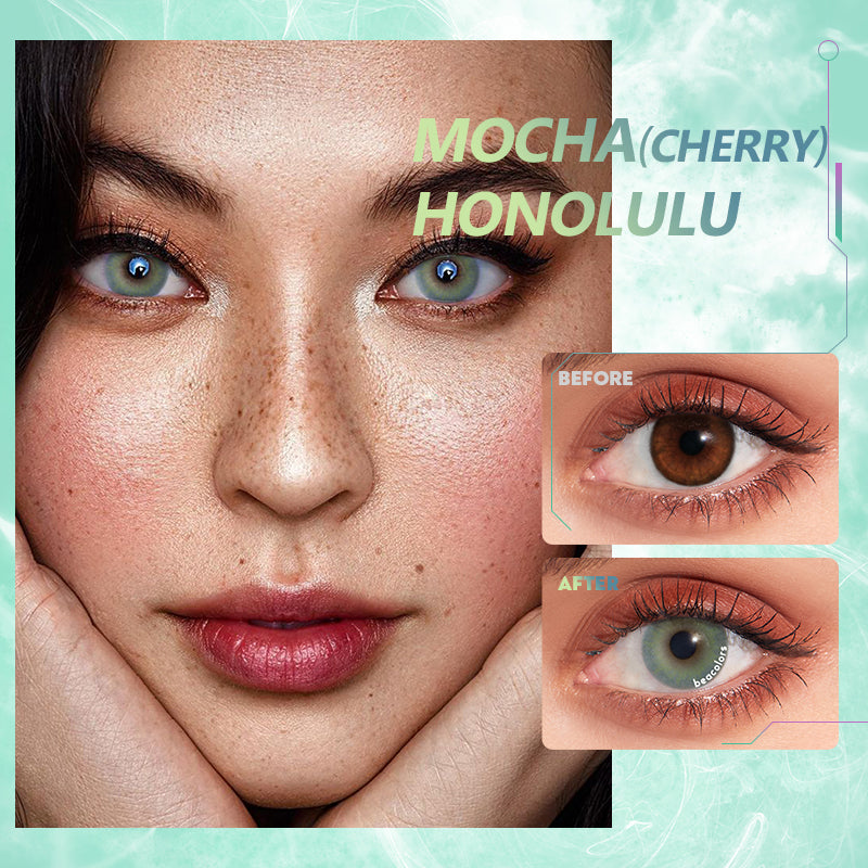 【U.S Warehouse】MOCHA Cherry Honolulu Contact Lenses