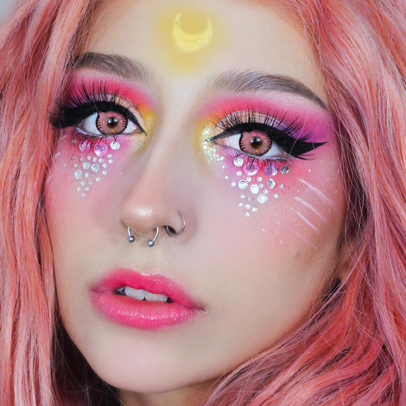 【New】Kitty Pink Colored Contact Lenses