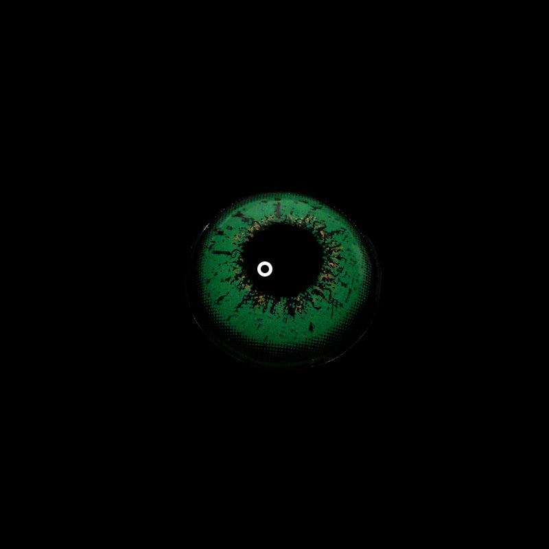 Love Words Green Colored Contact Lenses