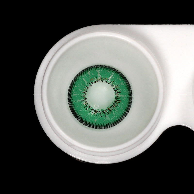 Love Words Green Colored Contact Lenses