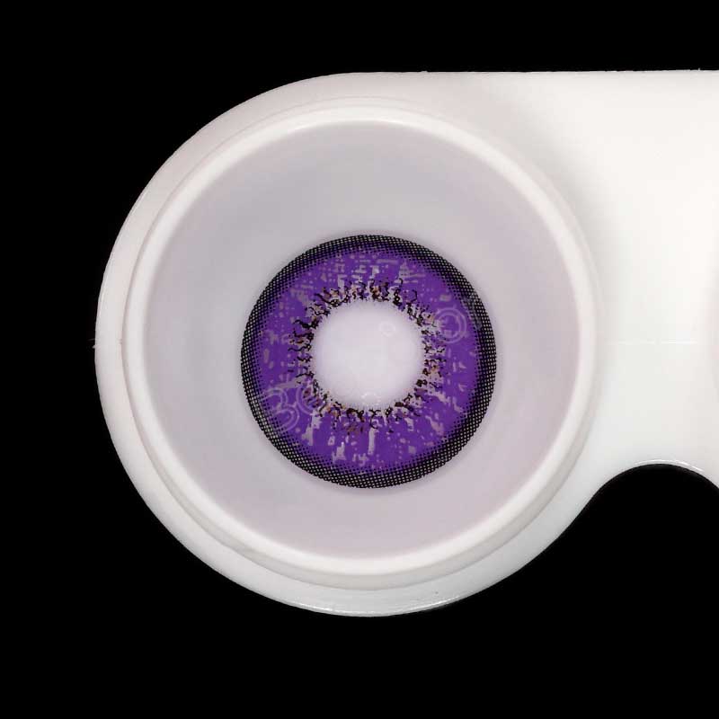 Love Words Purple Colored Contact Lenses