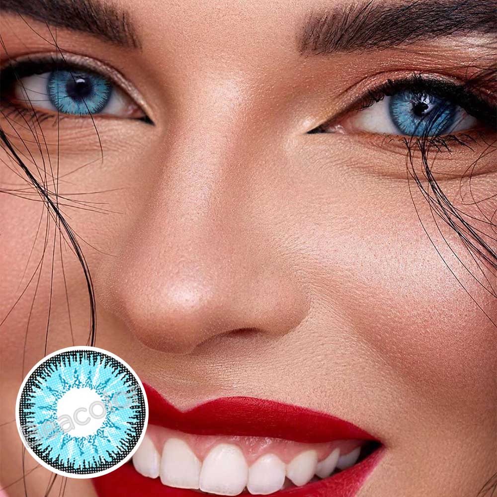 Vika Tricolor Blue Colored Contact Lenses