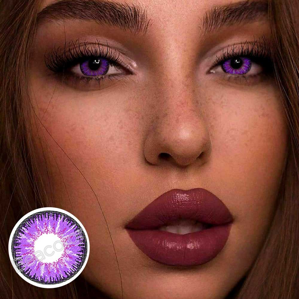 Vika Tricolor Purple Colored Contact Lenses