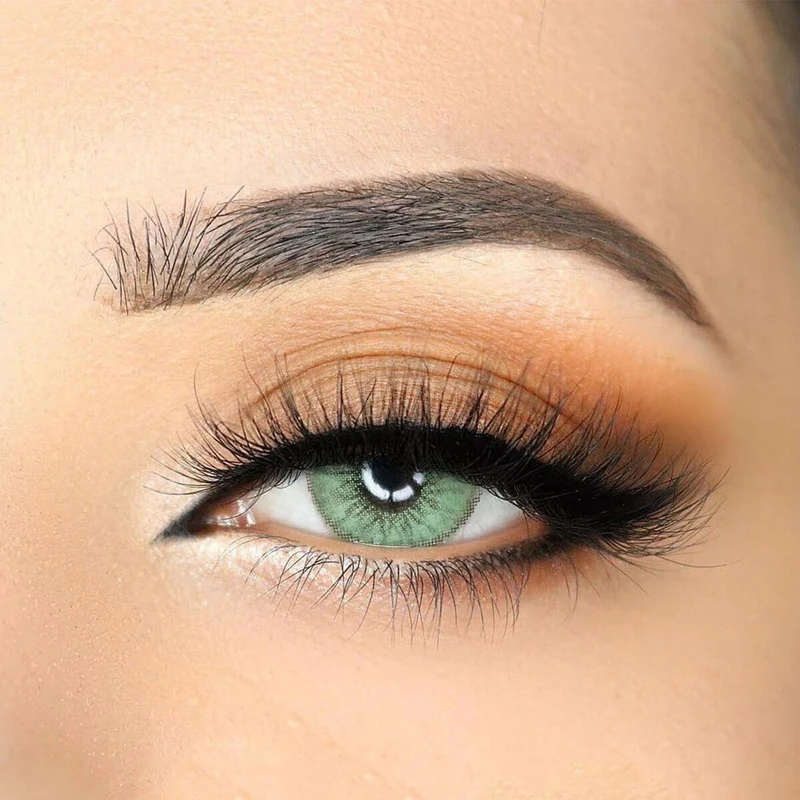 Three Tone Gemstone Green Colored Contact Lenses