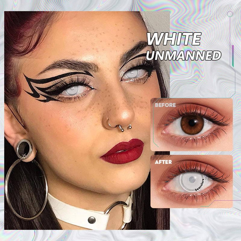 【U.S Warehouse】Unmanned white Contact Lenses