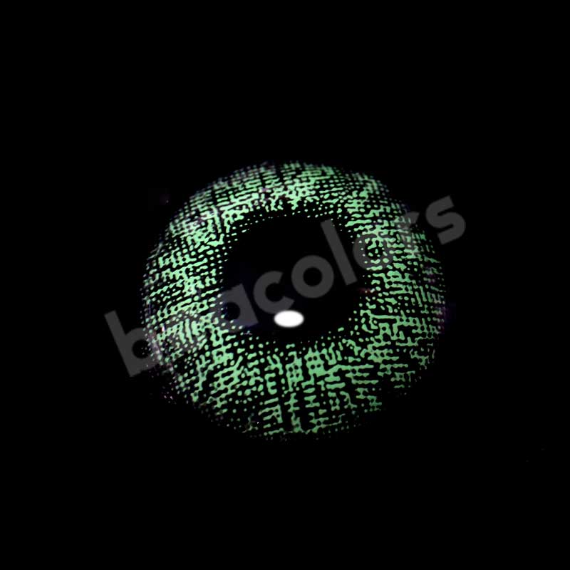 Three Tone Gemstone Green Colored Contact Lenses