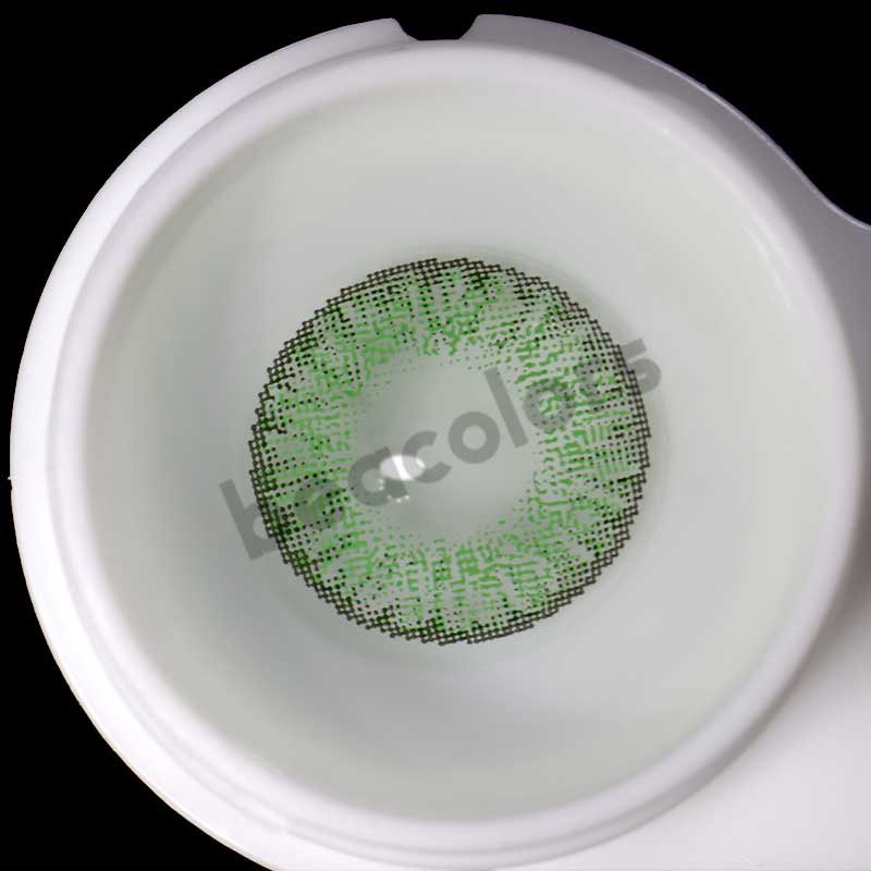 Three Tone Gemstone Green Colored Contact Lenses