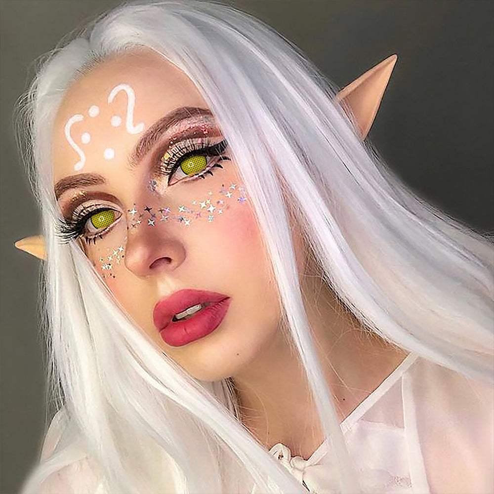Yellow Mesh Halloween Contact Lenses