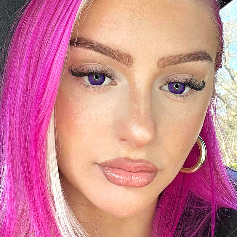 【Tiktok】Vika Tricolor Purple Colored Contact Lenses