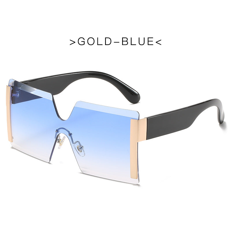 Frameless Oversize Sunglasses