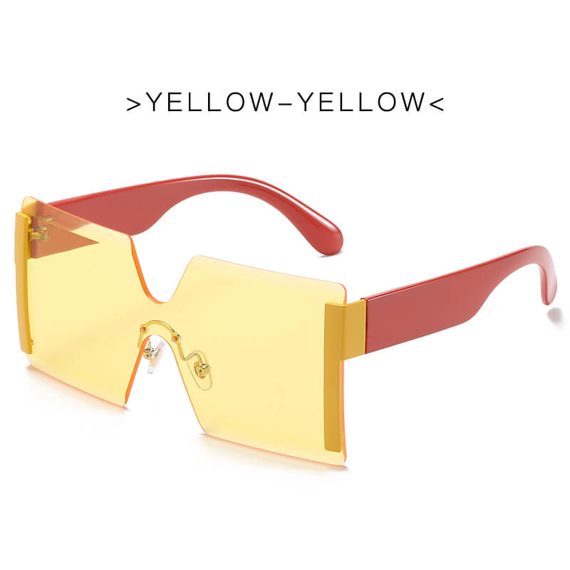 Frameless Oversize Sunglasses