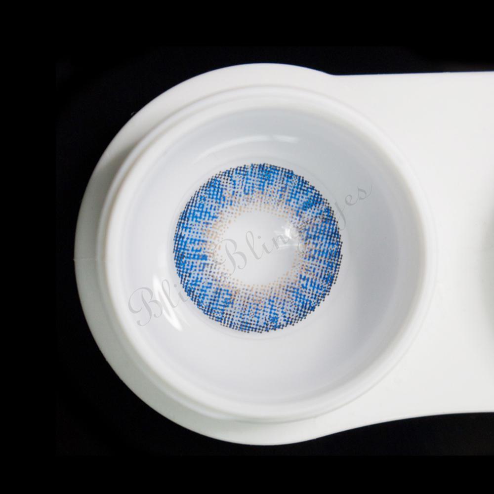 Three-Tone Ocean Blue Colored Contact Lenses