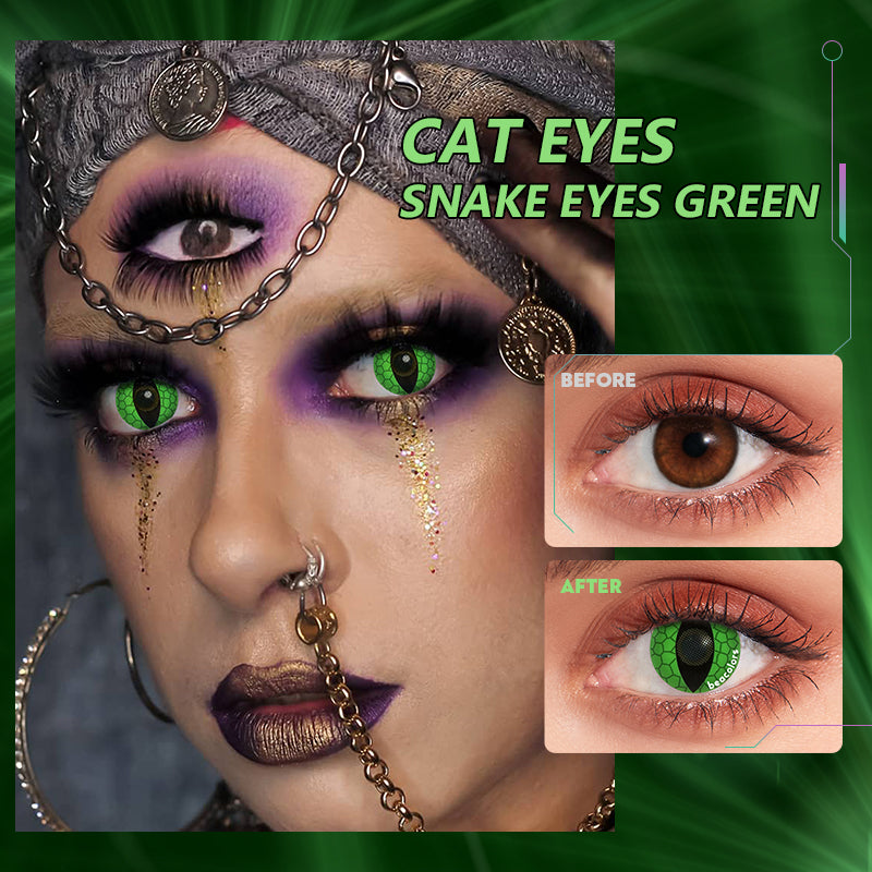 【U.S Warehouse】Snake Eyes Green Contact Lenses