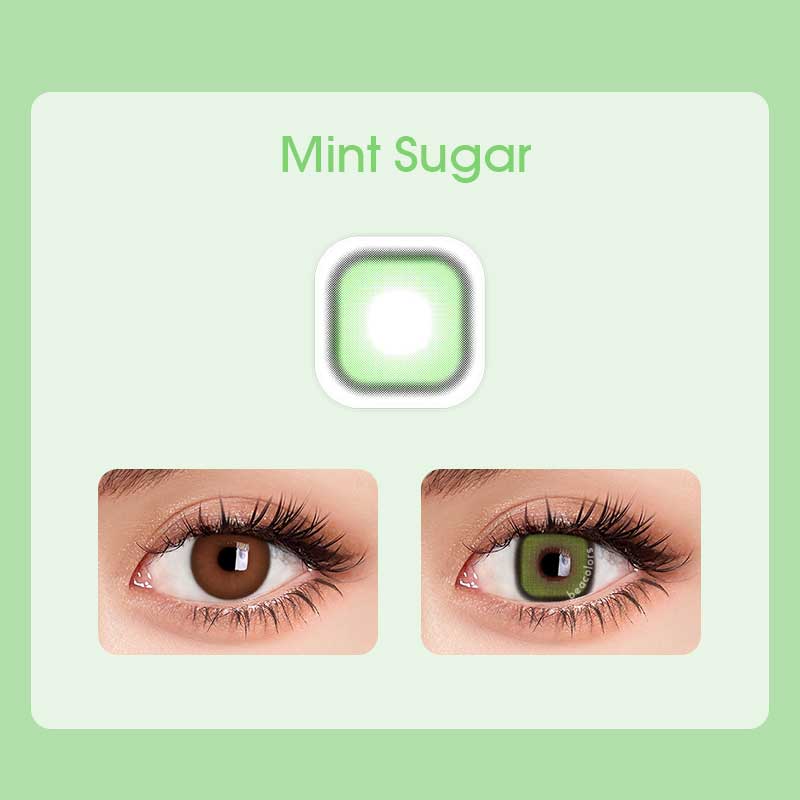 【New】Square Mint Sugar Colored Contact Lenses