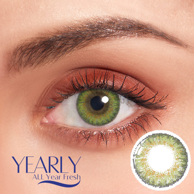 Three-Tone Green Colored Contact Lenses