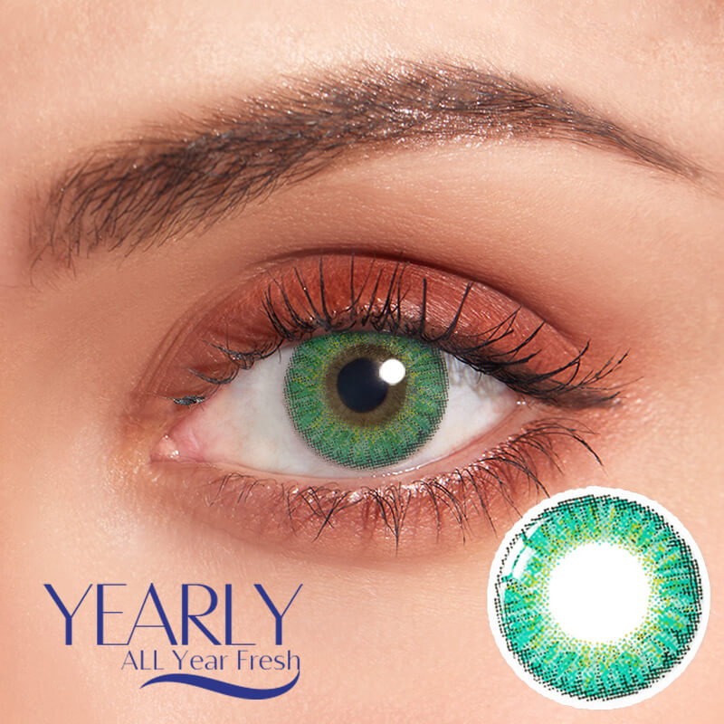 Three Tone KALLAITE Turquoise Green Colored Contact Lenses