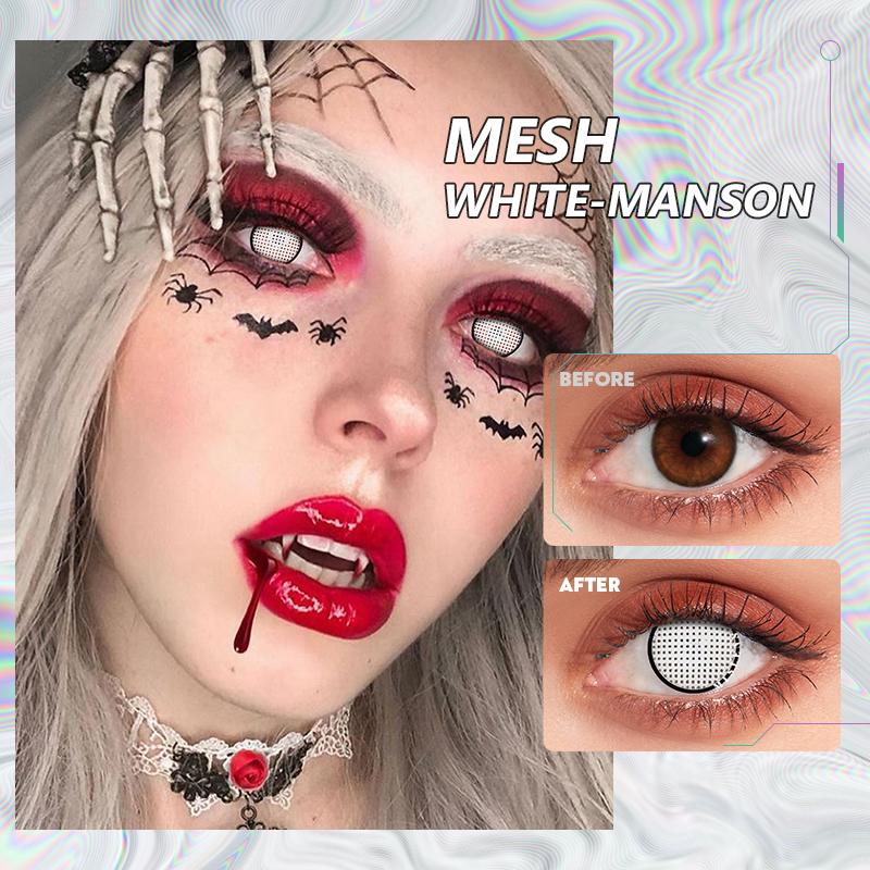 【U.S Warehouse】White manson mesh Contact Lenses