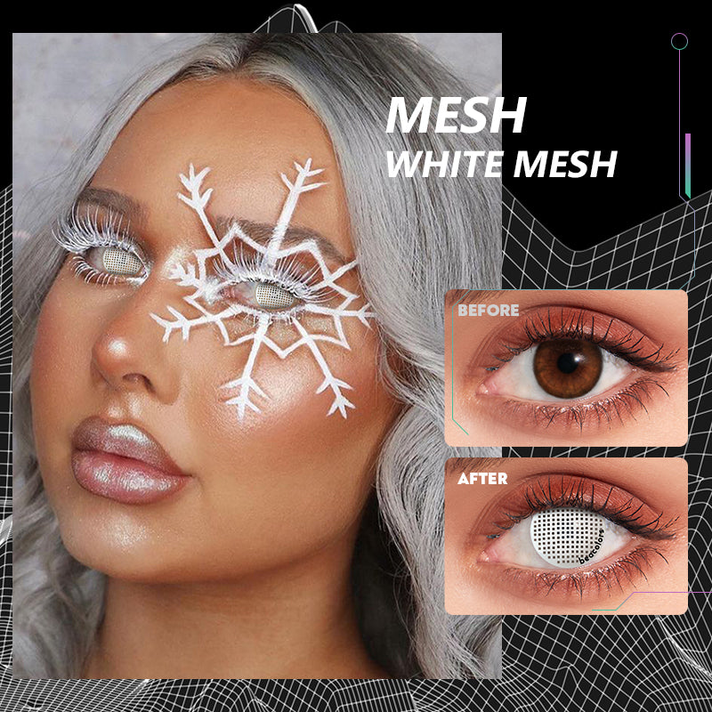 【U.S Warehouse】white mesh Contact Lenses