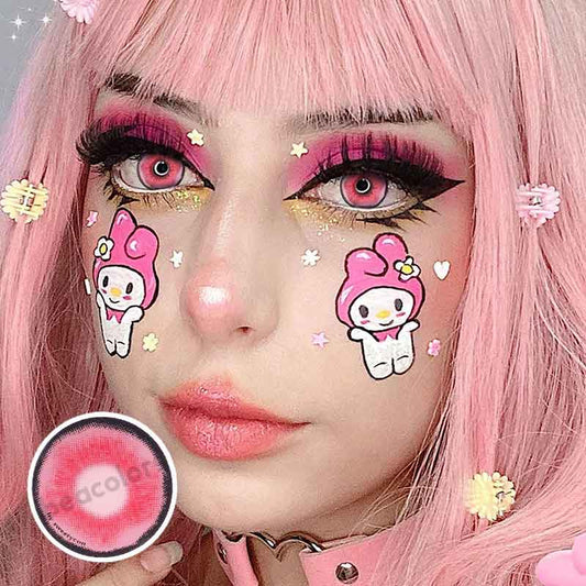 【New】Platonic Pink Cosplay Contact Lenses