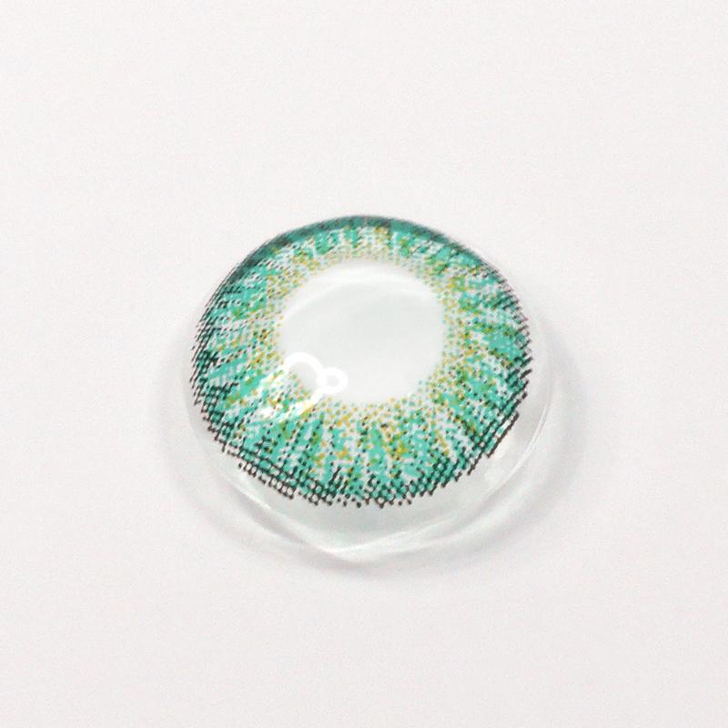 Three Tone KALLAITE Turquoise Green Colored Contact Lenses