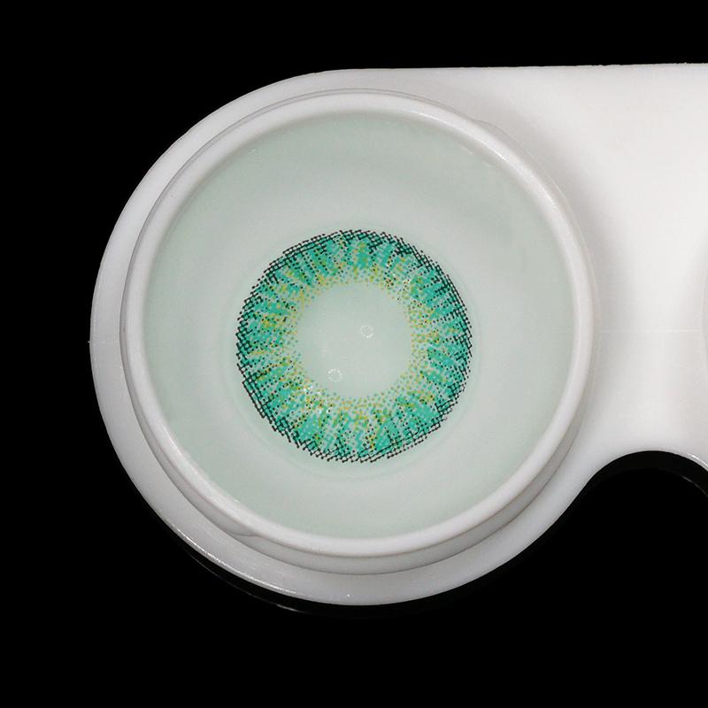 Three Tone KALLAITE Turquoise Green Colored Contact Lenses