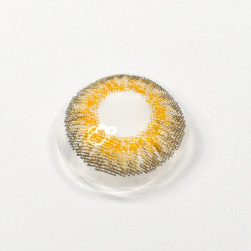 Three Tone HAZEL Brown Colored Contact Lenses