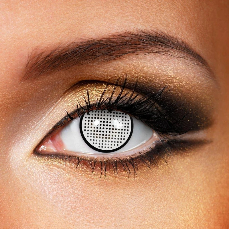 White Mesh Cosplay Colored Contact Lenses