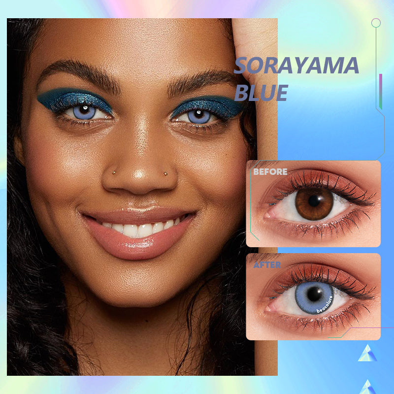 【U.S Warehouse】Sorayama blue Contact Lenses