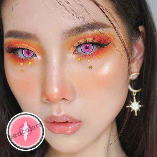 Nezuko Demon Pink Colored Contact Cosplay Lenses