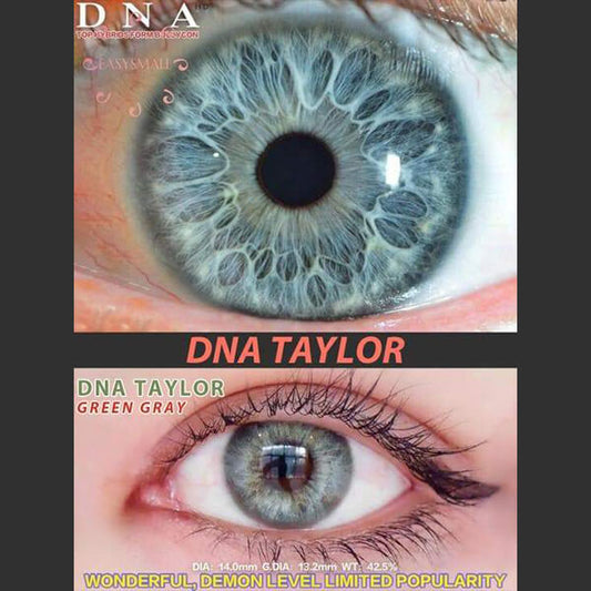 【Prescription】DNA Taylor Green Gray Colored Contact Lenses