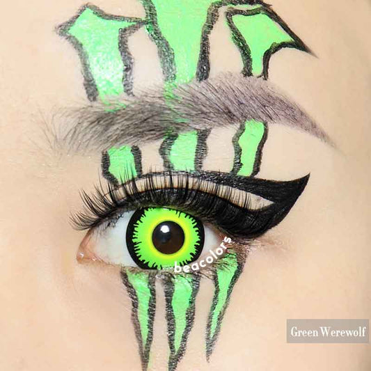 Green Werewolf Halloween Contact Lenses